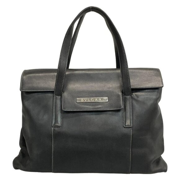 BVLGARI - Black Leather Handbag